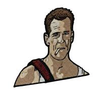 Die Hard Patch Bruce Willis Embroidered Iron-on Badge Funny Classic Retro Movie Collectible Emblem