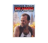 Die Hard Poster - Iconic Action Thriller About A Lone Cop Battling Terrorists in A Skyscraper (3) Painting On Canvas Wall Art Poster Scroll Picture Print Walls Decor Home Posters 20x30inch(50x75cm)