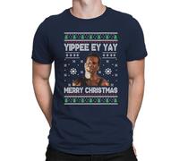 Die Langsam Merry Christmas Bruce Willis - Christmas Xmas Set Men's T-Shirt, navy blue, XXL