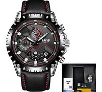 DIE Multifunction Watches Waterproof Quartz Wrist Watch Men Men‘s Business Leisure Watch,A,Constructive23