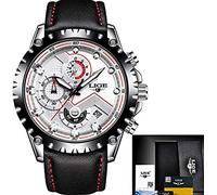 DIE Multifunction Watches Waterproof Quartz Wrist Watch Men Men‘s Business Leisure Watch,D,Constructive23