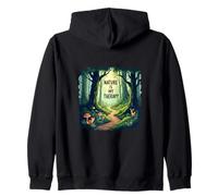 "Die Natur ist meine Therapy - Magischer Wald [German Language] Zip Hoodie