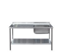 Die-Pat Right Hand Single Bowl Stainless Steel Sink Unit Left Hand Drain With Undershelf (Each)
