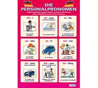 Die Personalpronomen | Language Learning Posters | Gloss Paper measuring 850mm x 594mm (A1) | Second Language Charts for the Classroom | Education Charts by Daydream Education
