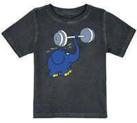 Die Sendung mit der Maus Elephant - Dumbbell T-Shirt black 3 Years