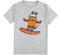 Die Sendung mit der Maus The Mouse - winter sport - snowboard T-Shirt mottled grey 14 Years