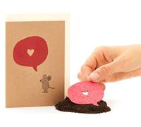 Die Stadtgärtner "Maus mit Herz" Floral Greeting Card - 1 item