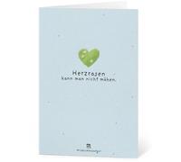 Die Stadtgärtner Seed Paper Greeting Card - Herzrasen kann man nicht mähen - 1 item