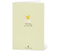 Die Stadtgärtner Seed Paper Greeting Card - Hurra, du bist da! - 1 item