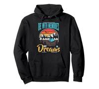 Die With Memories Not Dreams Retro Sunset Camping Hiking Pullover Hoodie