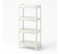 DiebaNova 4-Tier Storage Shelving Unit - Versatile Standing Shelf Rack for Kitchen, Living Room, Bedroom, Small Spaces, or Office - 4 Tier Plastic Drawers Storage unit (37 x 23 x 101 cm) (White)