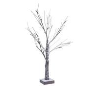 DiebaNova - 60cm LED Snowy Christmas Tree - 36 Warm White Lights - Pre-Lit Tabletop Birch Tree with Bark & Snow Effect - Bright Indoor Xmas Decoration for Home, Party, and Holiday Displays (2FT/60CM)