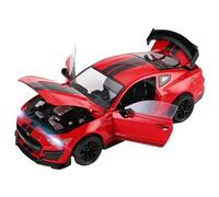 Diecast 1：18 For Ford Mustang Shelby GT500 Scale Alloy Car Models Simulation Vehicle Model Ornaments Collection Souvenirs Keepsake(Red)