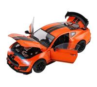 Diecast 1：18 For Ford Mustang Shelby GT500 Scale Alloy Car Models Simulation Vehicle Model Ornaments Collection Souvenirs Keepsake(Orange)