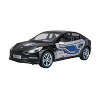 Diecast 1 24 For Scal Tesla Model 3 Alloy Car Model Metal Toy Car Model Simulation Sound And Light Collection Ornaments Gift Simulation Vehicle Playset(Black 1)