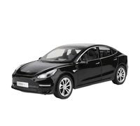 Diecast 1 24 For Scal Tesla Model 3 Alloy Car Model Metal Toy Car Model Simulation Sound And Light Collection Ornaments Gift Simulation Vehicle Playset(Black 2)