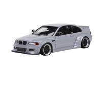 Diecast 1:64 For BMW E46 M3 Resin Car Model Scale Simulation Vehicle Model Kits Ornaments Collection Souvenirs Keepsake(Silver)