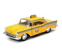 Diecast 1957 Chevrolet Bel-Air Taxi 1:40 Scale with Opening Doors And Pull Back Action Manufactured By Kinsmart