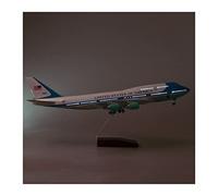 Diecast Aeroplanes 1 150 For B747 Air Force One Aircraft Model with Lights and Wheels Landing Gear Toy Collectible(A)