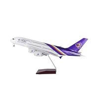 Diecast Aeroplanes 1:150 For Thai Airways A380 47cm Diecast Model Airplane With LED Lights Wheels Resin Aircraft Collectible(NO light)
