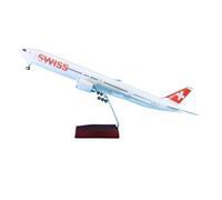 Diecast Aeroplanes 1:158 Wheeled Aircraft Static Aircraft For Boeing B777-300 Swiss Replica Aircraft Model 47cm