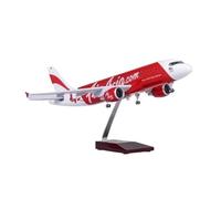 Diecast Aeroplanes 1:85 For Air Asia Airlines A320 Aircraft Model 47cm With Light And Base Adults Collectible(With light)