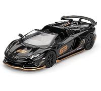 Diecast Collectibles Model Car Compatible with Mini GT 1:64 (3") Lamborghini Aventador SVJ 63 Roadster Nero Aldebaran MGT00803