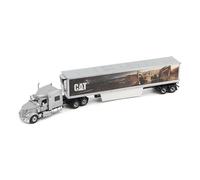 Diecast Masters 1/50 International Lonestar Sleeper Semi Truck with CAT Mural Box Trailer 85769
