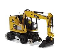 Diecast Masters 85662 - Cat M323F Two-Way Excavator Cat, Yellow, 1:50 Scale, Ages 14, in Tin Box, Suitable for Collectors