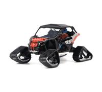 Diecast Masters BRP Bombardier Models 1:32 Scale Diecast Replica Can-Am Maverick X3 X rs Turbo RR Winter Version, Chalk Gray & Magma Red | Item 60004