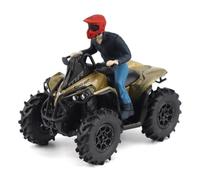 Diecast Masters BRP Bombardier Models 1:32 Scale Diecast Replica Can-Am Renegade X mr 1000R, Liquid Titanium & Magma Red | Item 60010