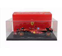 Bburago Formula 1 F1 FERRARI SF-24 (2024) WITH HELMET LECLERC - DELUXE HARD CASE - 1:18 Scale - Incredibly Detailed Die-Cast Replica Collectible Race Car Model