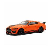 Diecast Model Car 1 18 For Ford Cobra Mustang Shelby Gt500 Car Alloy Simulation Car Model As A New Year Gift Miniature Vehicle(Orange)