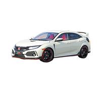 Diecast Model Car 1 18 For Honda Civic Type-R Fk8 Collectible Simulation Zinc Alloy Car Model As Business Gift Miniature Vehicle(White)