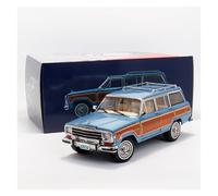 Diecast Model Car 1:18 For Jim Wagoneer Wagoneer Full Open Alloy Car Model Miniature Scale Classic Vehicles Ornament Miniature Vehicle(Blue)
