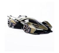 Diecast Model Car 1 18 For Lambo V12 Sports Car Simulation Zinc Alloy Diecast Car Model For Adult Business Gift Miniature Vehicle(Metallic)