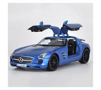 Diecast Model Car 1 18 For Mercedes-Benz Sls Zinc Alloy Simulation Toy Car Model As A New Year Gift For Adult Miniature Vehicle(Blue)