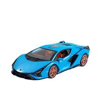 Diecast Model Car 1 24 For Lamborghini SIAN FKP37 Simulation Diecast Supercar Model Alloy Pull Back Toy Vehicles Gift Miniature Vehicle(Blue)