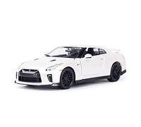 Diecast Model Car 1 24 For Nissan GT-R 2017 Alloy Sports Car Model Static Die Cast Vehicles Collection Display Miniature Vehicle(White)
