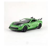 Diecast Model Car 1 32 For Chevrolet Corvette Racing Car Simulation Car Model Alloy Vehicle Diecast Toys Collection Miniature Vehicle(green)