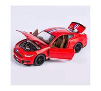 Diecast Model Car 1 32 For Mustang Shelby GT350 Alloy Car Model Toy Modified Car Model With Flash Back Force Children's Toy Gift Miniature Vehicle(Red)