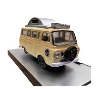 Diecast Model Car 1:64 For Ford 1965 Econoline Camper Van Die-cast Alloy Car Model Collection Static Ornaments Miniature Vehicle