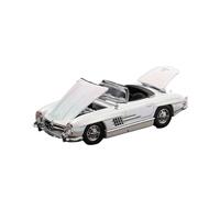 Diecast Model Car 1:64 For Mercedes-Benz 300SL Convertible Front And Rear Covers Can Be Opened Alloy Car Model Ornaments Miniature Vehicle(White)