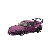 Diecast Model Car 1:64 For Porsche RWB 993 Rotana Purple Diecast Models Car Limited Collection Auto Toys Gift Miniature Vehicle