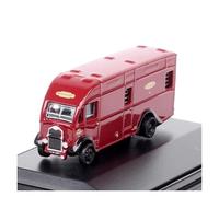 Diecast Model Car 1:76 For Albion Horse Transport Wagon Railway Simulation Alloy Car Model Mini Van Collection Ornament Miniature Vehicle(Red)