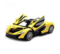 Diecast Model Car Alloy Diecast Car Model 1 32 For Mclaren P1GTR Simulation Toy Sports Car Collection Pull Back Car Miniature Vehicle(Yellow-b)