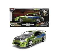 Diecast Model Car Compatible for Fast & Furious 25th Anniversary Edition 1:24 Brians 1995 Mitsubishi Eclipse Brush Color Finish by Jada