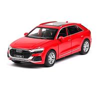 Diecast Model Car For Audi 1 32 Cool Simulation Model Car Can Be Pulled Back To Open The Door Miniature Vehicle(Red)
