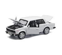 Diecast Model Car For Classic Russian Car 1 32 Pull Back Can Open The Door Toy Car Children Adult Birthday Gift Miniature Vehicle(White)
