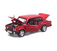 Diecast Model Car For Classic Russian Car 1 32 Pull Back Can Open The Door Toy Car Children Adult Birthday Gift Miniature Vehicle(Red)